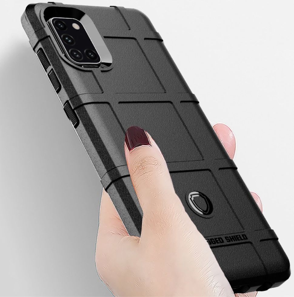 Samsung Galaxy A31 Hoesje Shock Proof Rugged Shield Back Cover Zwart afbeelding 8