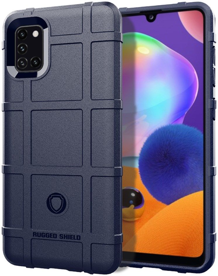 Samsung Galaxy A31 Hoesje Shock Proof Rugged Shield Back Cover Blauw afbeelding 1