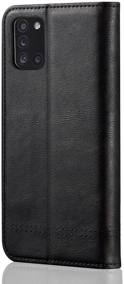 Samsung Galaxy A31 Hoesje Vintage Portemonnee Book Case Zwart afbeelding 3
