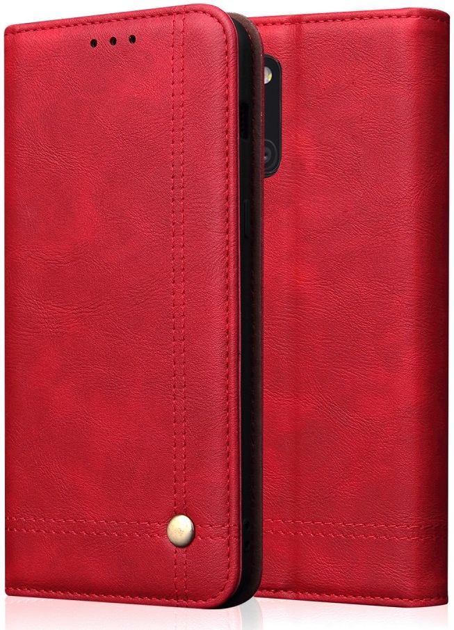 Samsung Galaxy A31 Hoesje Vintage Portemonnee Book Case Rood afbeelding 1