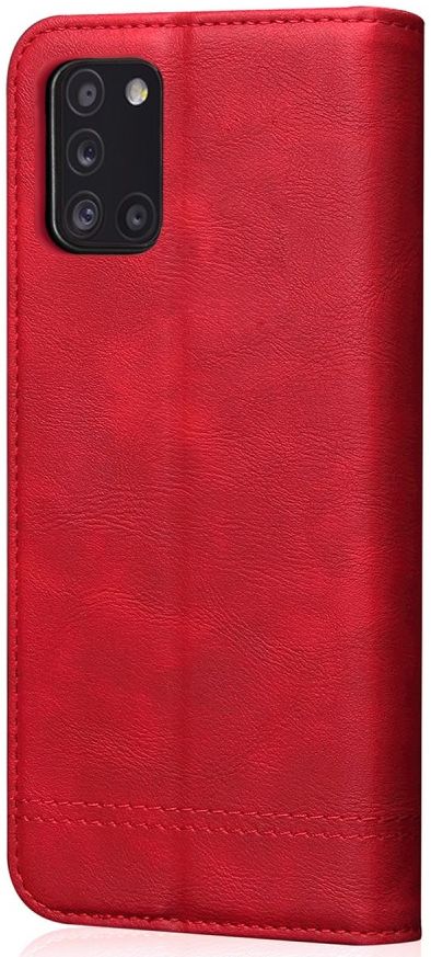 Samsung Galaxy A31 Hoesje Vintage Portemonnee Book Case Rood afbeelding 4