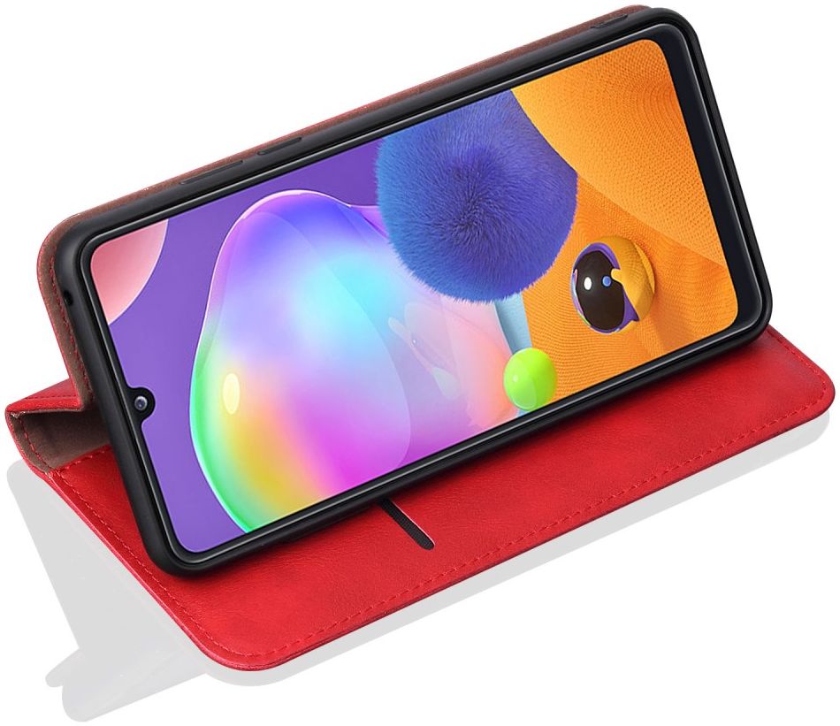 Samsung Galaxy A31 Hoesje Vintage Portemonnee Book Case Rood afbeelding 5