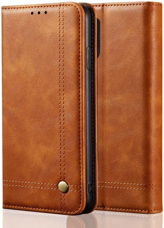 Samsung Galaxy A31 Hoesje Vintage Portemonnee Book Case Bruin afbeelding 1