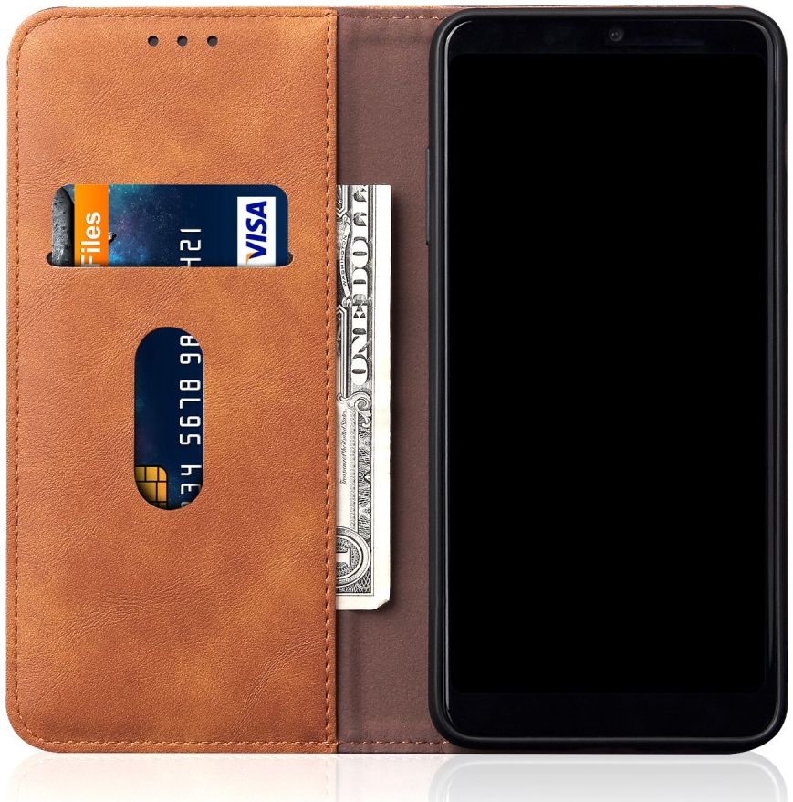 Samsung Galaxy A31 Hoesje Vintage Portemonnee Book Case Bruin afbeelding 2