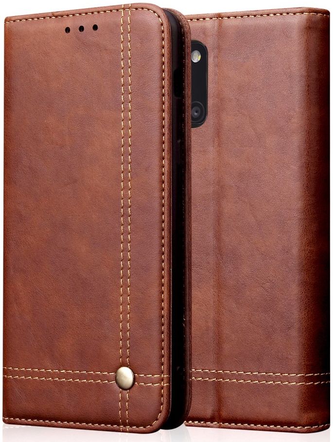 Samsung Galaxy A31 Hoesje Vintage Portemonnee Book Case Coffee afbeelding 1