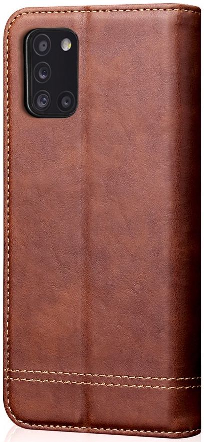 Samsung Galaxy A31 Hoesje Vintage Portemonnee Book Case Coffee afbeelding 4