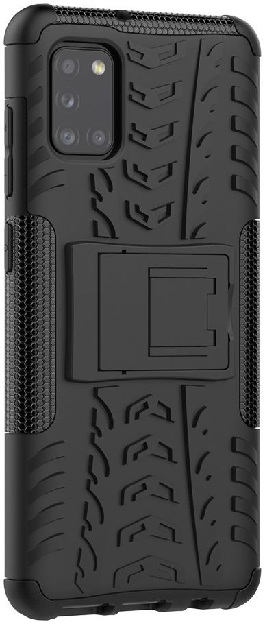 Samsung Galaxy A31 Hoesje Hybride Robuuste Back Cover Zwart afbeelding 6