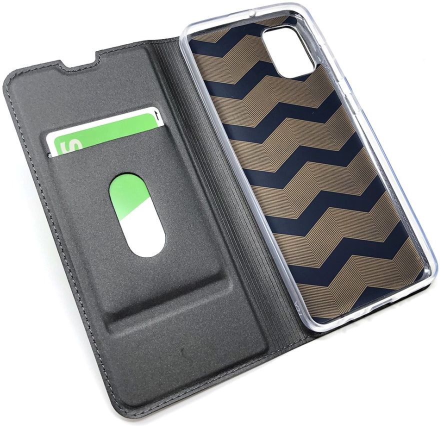 Samsung Galaxy A31 Hoesje Vintage Book Case met Kaarthouder Zwart afbeelding 4