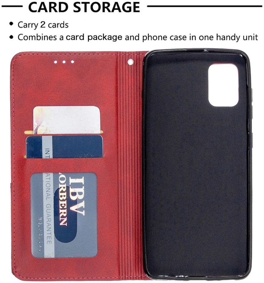 Samsung Galaxy A31 Hoesje Portemonnee Book Case Geometrie Design Rood afbeelding 3
