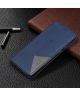 Samsung Galaxy A31 Hoesje Portemonnee Book Case Geometrie Design Blauw