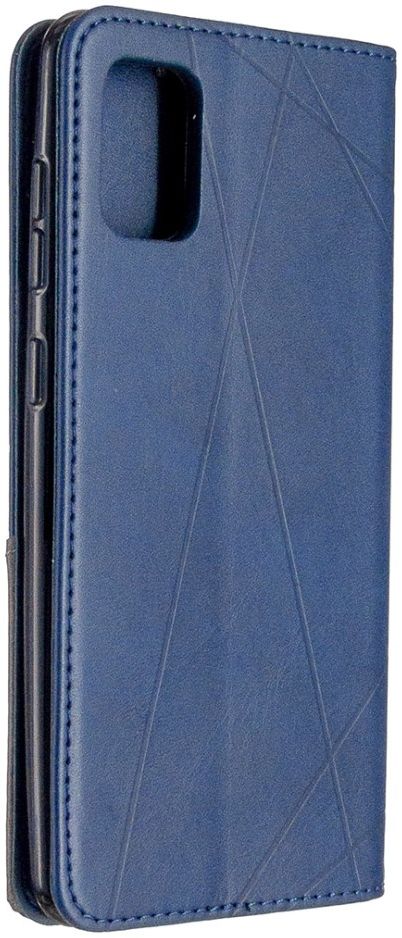 Samsung Galaxy A31 Hoesje Portemonnee Book Case Geometrie Design Blauw afbeelding 2