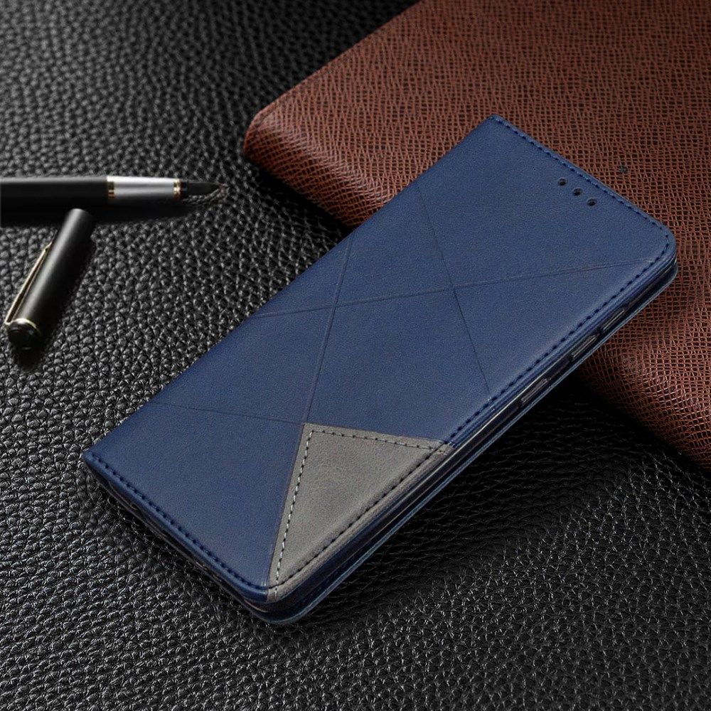 Samsung Galaxy A31 Hoesje Portemonnee Book Case Geometrie Design Blauw afbeelding 8