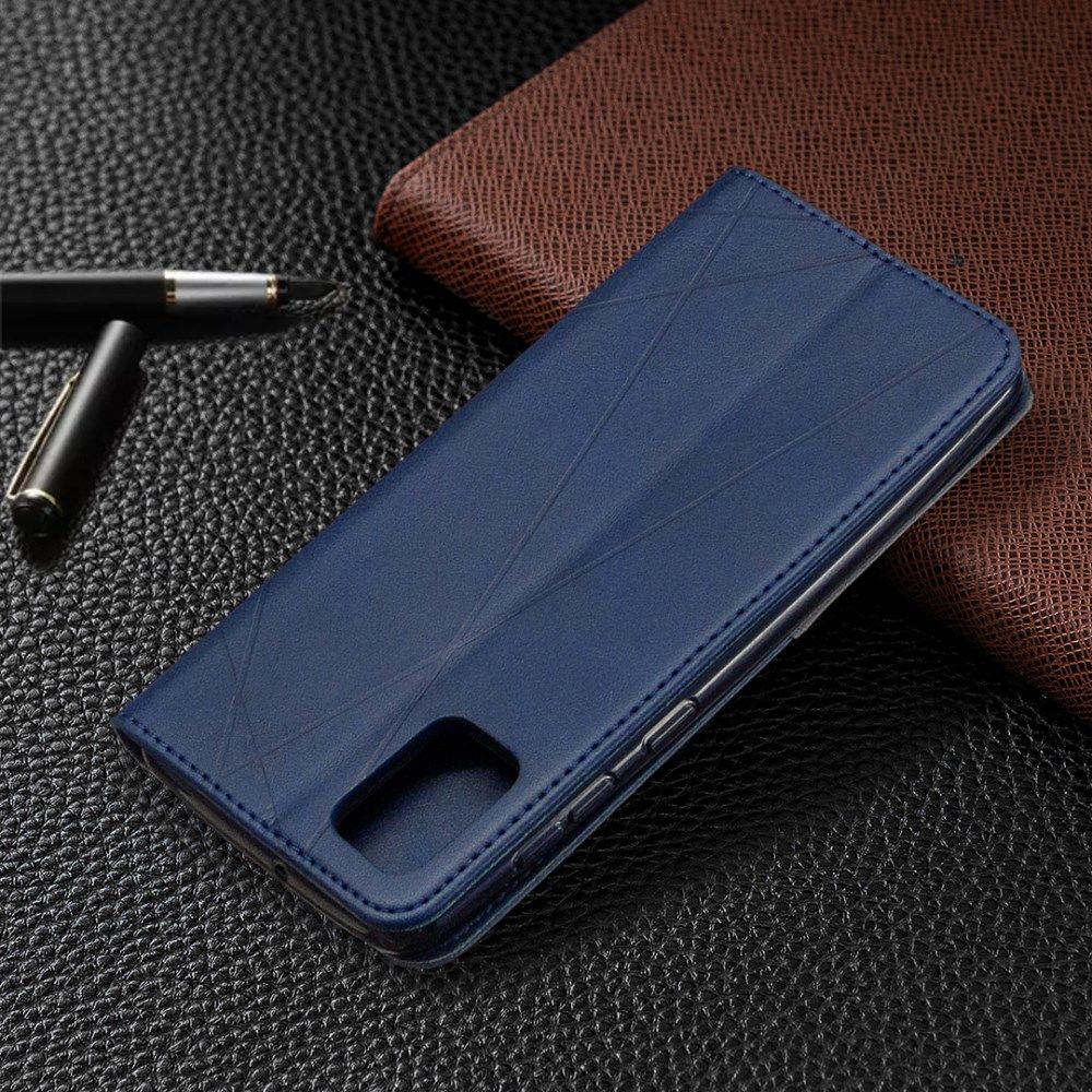 Samsung Galaxy A31 Hoesje Portemonnee Book Case Geometrie Design Blauw afbeelding 7