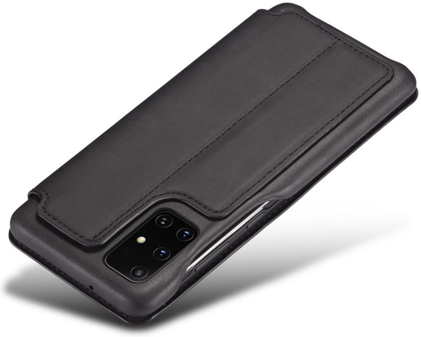 Samsung Galaxy A31 Hoesje Retro Book Case Kunstleer Zwart afbeelding 7