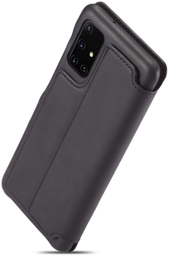 Samsung Galaxy A31 Hoesje Retro Book Case Kunstleer Zwart afbeelding 9