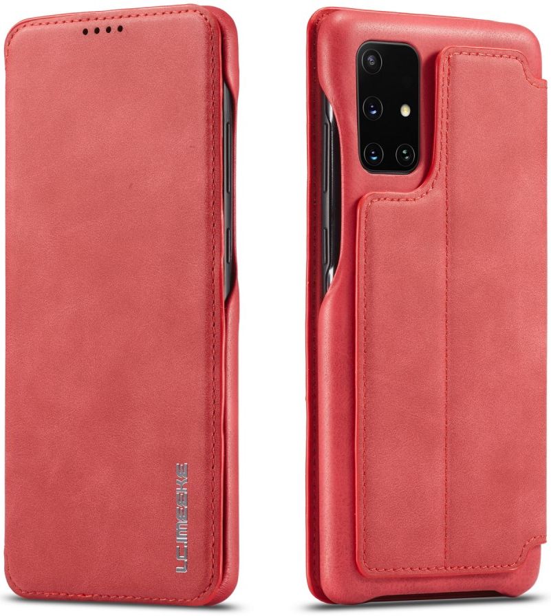 Samsung Galaxy A31 Hoesje Retro Book Case Kunstleer Rood afbeelding 4