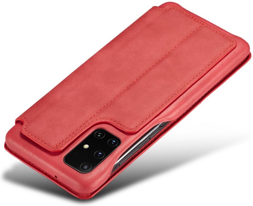 Samsung Galaxy A31 Hoesje Retro Book Case Kunstleer Rood afbeelding 7