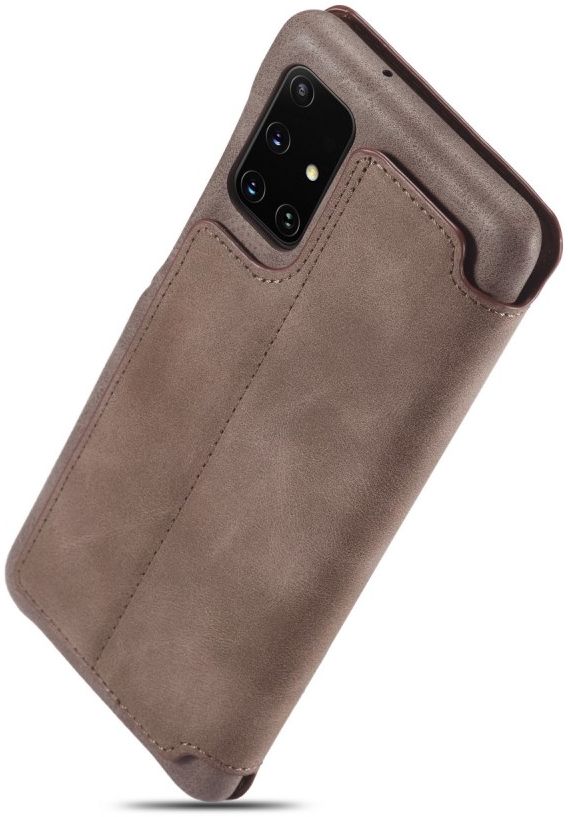 Samsung Galaxy A31 Hoesje Retro Book Case Kunstleer Coffee afbeelding 9
