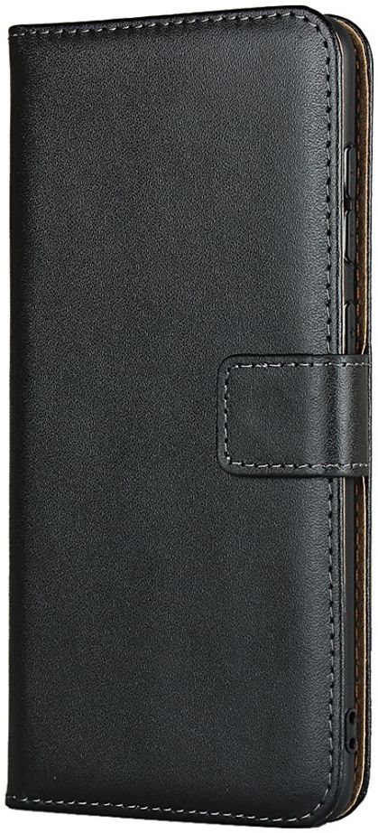 Samsung Galaxy A31 Hoesje Wallet Book Case Echt Leer Zwart afbeelding 1