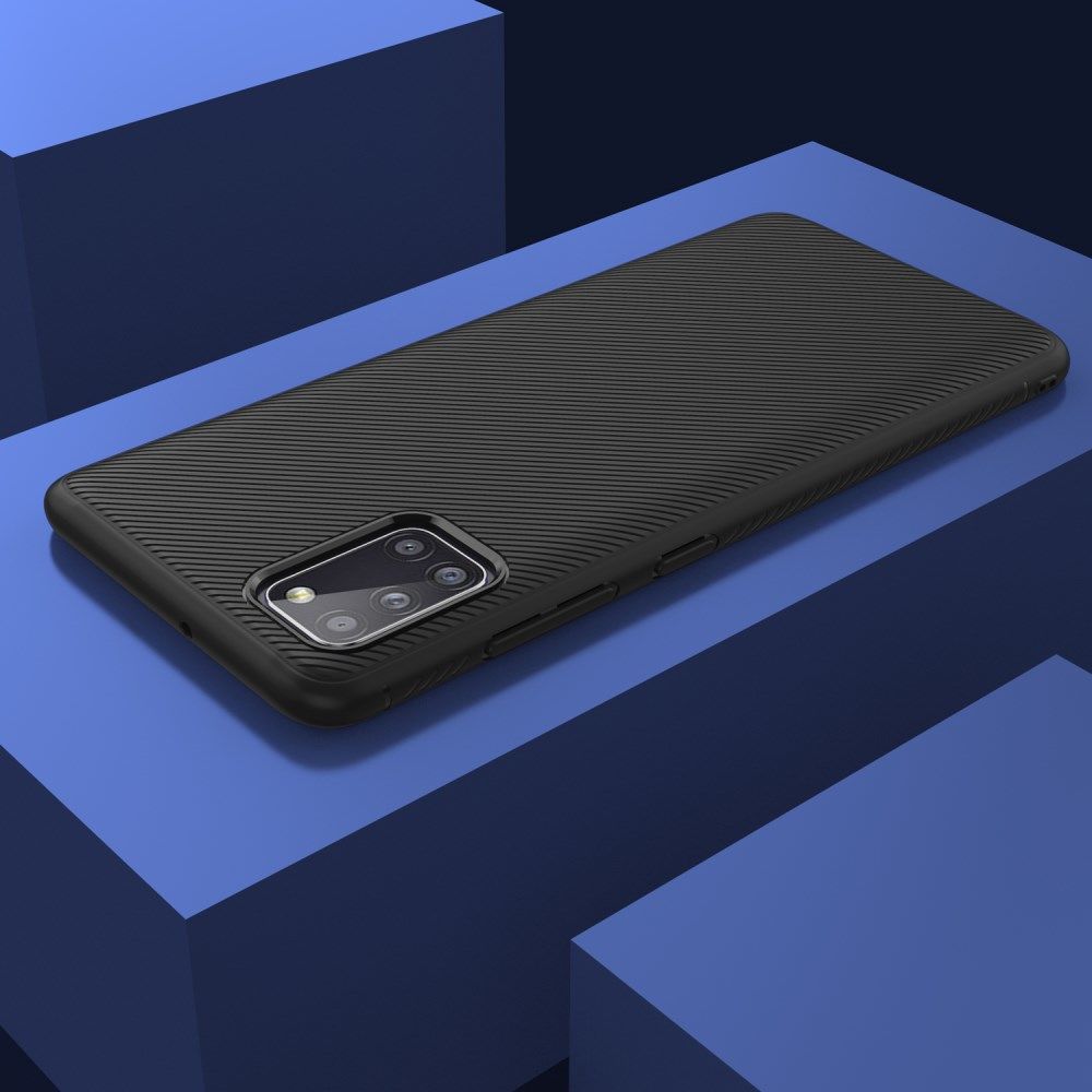 Samsung Galaxy A31 Hoesje Twill Slim Textuur Back Cover Zwart afbeelding 8