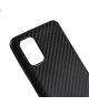 Samsung Galaxy A31 Hoesje Dun TPU Carbon Fiber Back Cover Zwart