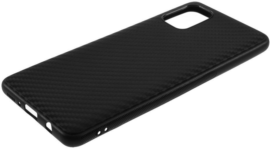 Samsung Galaxy A31 Hoesje Dun TPU Carbon Fiber Back Cover Zwart afbeelding 6