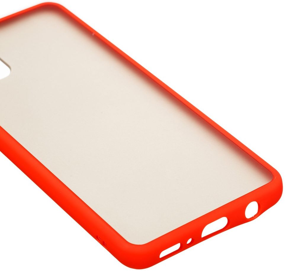 Samsung Galaxy A31 Hoesje Matte Back Cover met Bumper Rood afbeelding 6