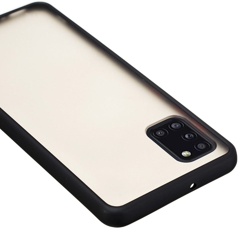 Samsung Galaxy A31 Hoesje Matte Back Cover met Bumper Zwart afbeelding 5