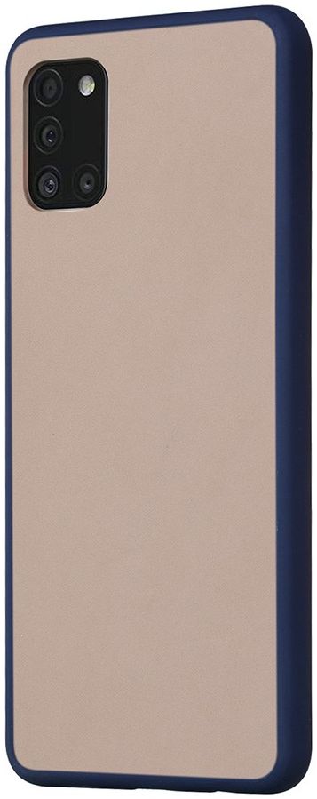 Samsung Galaxy A31 Hoesje Matte Back Cover met Bumper Blauw afbeelding 1