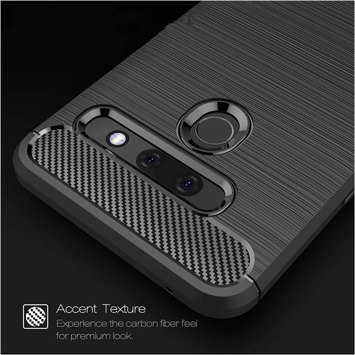 LG V60 ThinQ Geborsteld TPU Hoesje Rood afbeelding 2