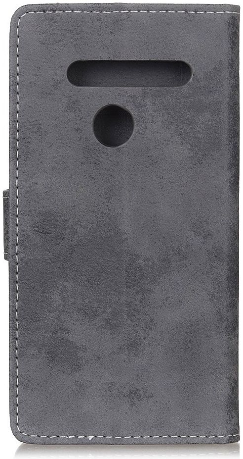 LG V60 ThinQ Retro Portemonnee Hoesje Grijs afbeelding 6
