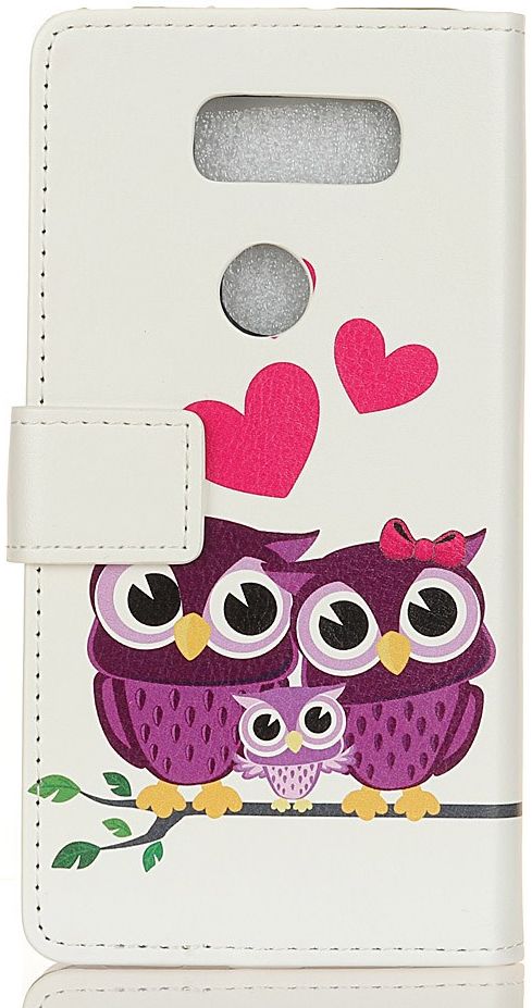LG V60 ThinQ Book Case Hoesje Wallet met Print Loving Owls afbeelding 1