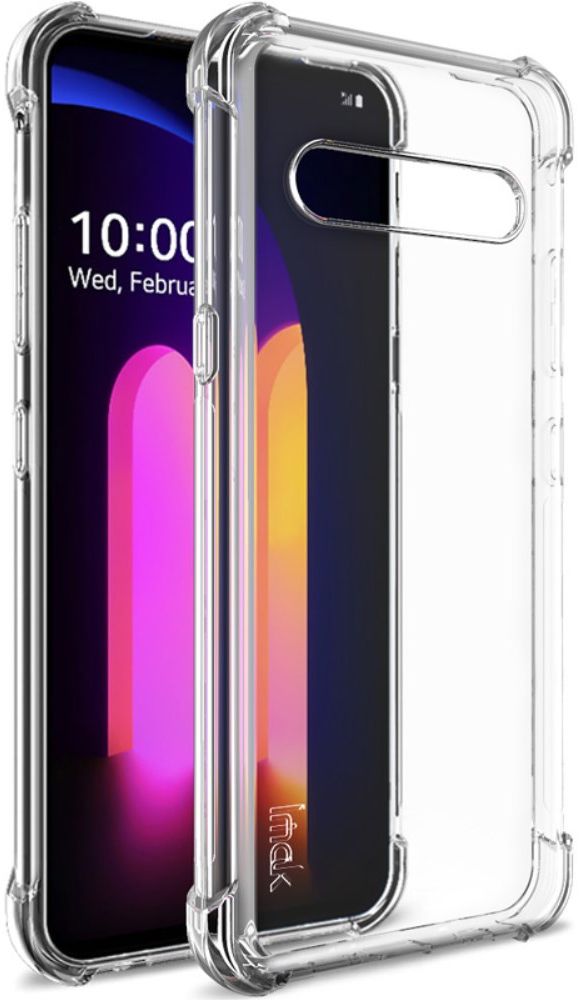 IMAK LG V60 ThinQ Hoesje Flexibel TPU met Screenprotector Transparant afbeelding 1
