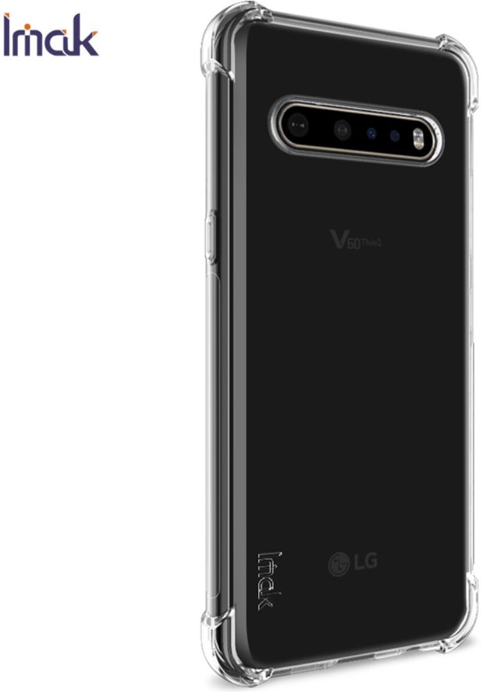 IMAK LG V60 ThinQ Hoesje Flexibel TPU met Screenprotector Transparant afbeelding 3