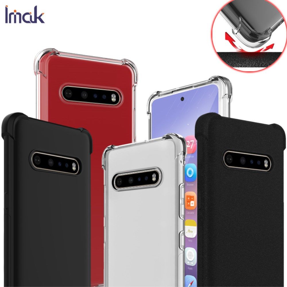 IMAK LG V60 ThinQ Hoesje Flexibel TPU met Screenprotector Transparant afbeelding 4