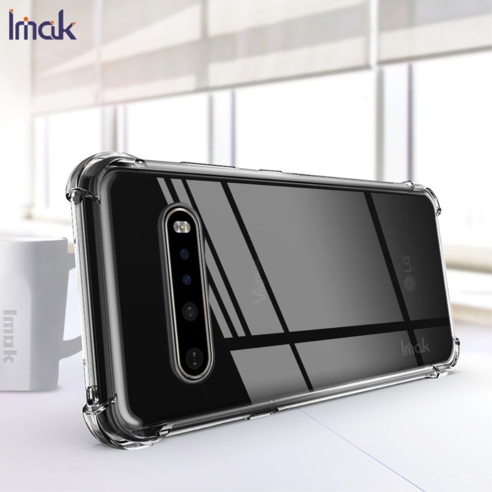 IMAK LG V60 ThinQ Hoesje Flexibel TPU met Screenprotector Transparant afbeelding 5
