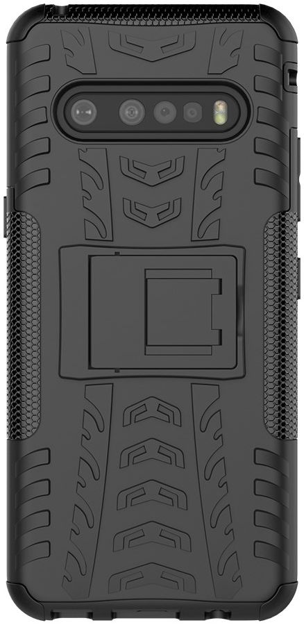 Robuust Hybride LG V60 ThinQ Hoesje Zwart afbeelding 5