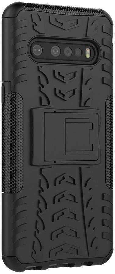 Robuust Hybride LG V60 ThinQ Hoesje Zwart afbeelding 7