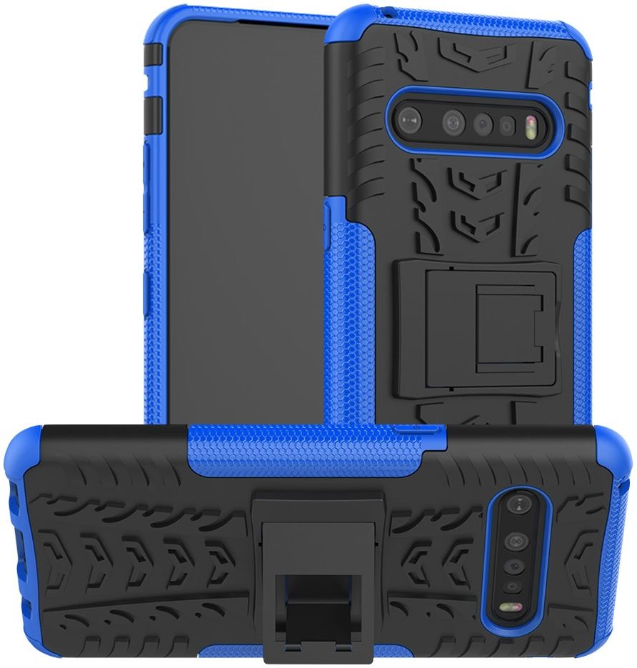 Robuust Hybride LG V60 ThinQ Hoesje Blauw afbeelding 1