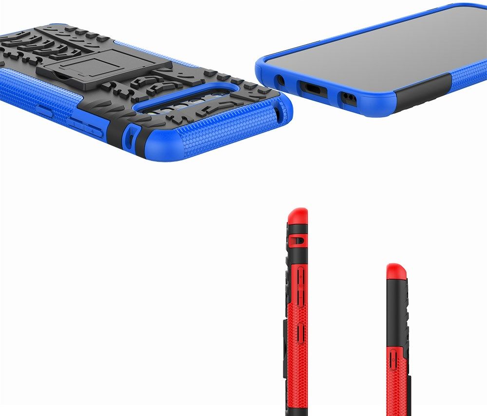 Robuust Hybride LG V60 ThinQ Hoesje Blauw afbeelding 5