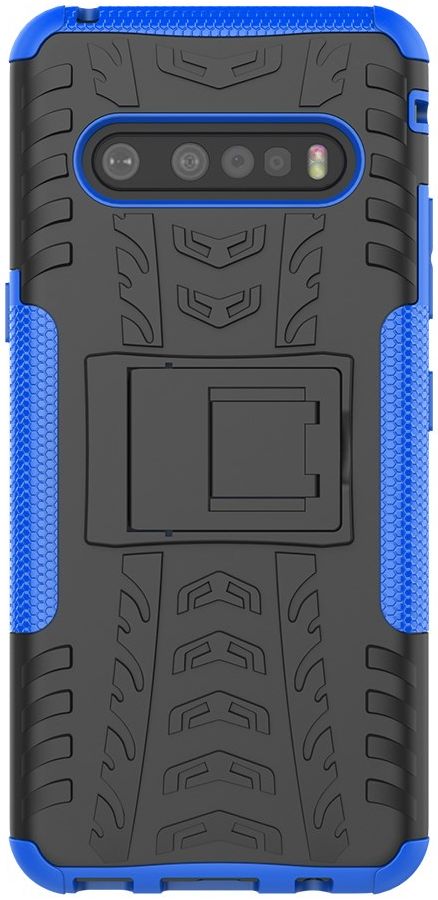 Robuust Hybride LG V60 ThinQ Hoesje Blauw afbeelding 6
