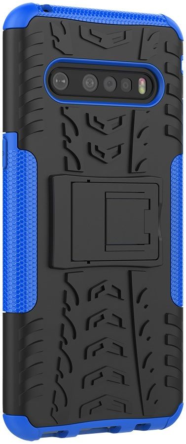 Robuust Hybride LG V60 ThinQ Hoesje Blauw afbeelding 8