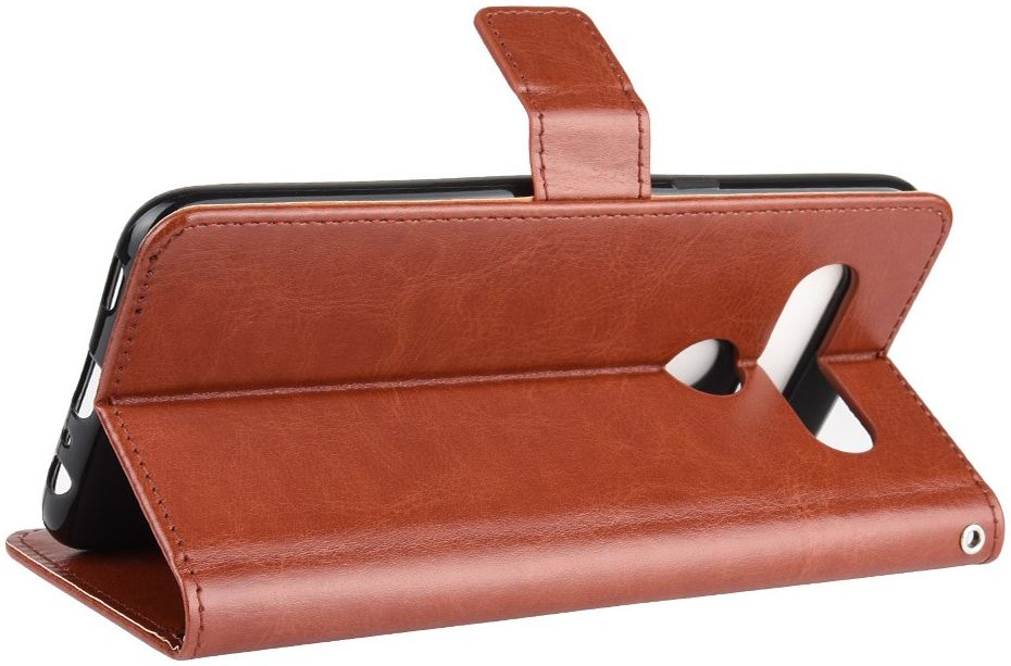 LG V60 ThinQ Crazy Horse Leren Portemonnee Hoesje Bruin afbeelding 6