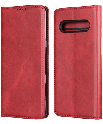 LG V60 ThinQ Portemonnee Stand Hoesje Rood Hoesjes