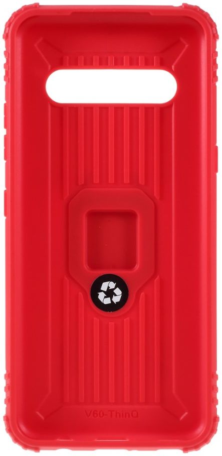 LG V60 ThinQ Kickstand Back Cover Rood afbeelding 3