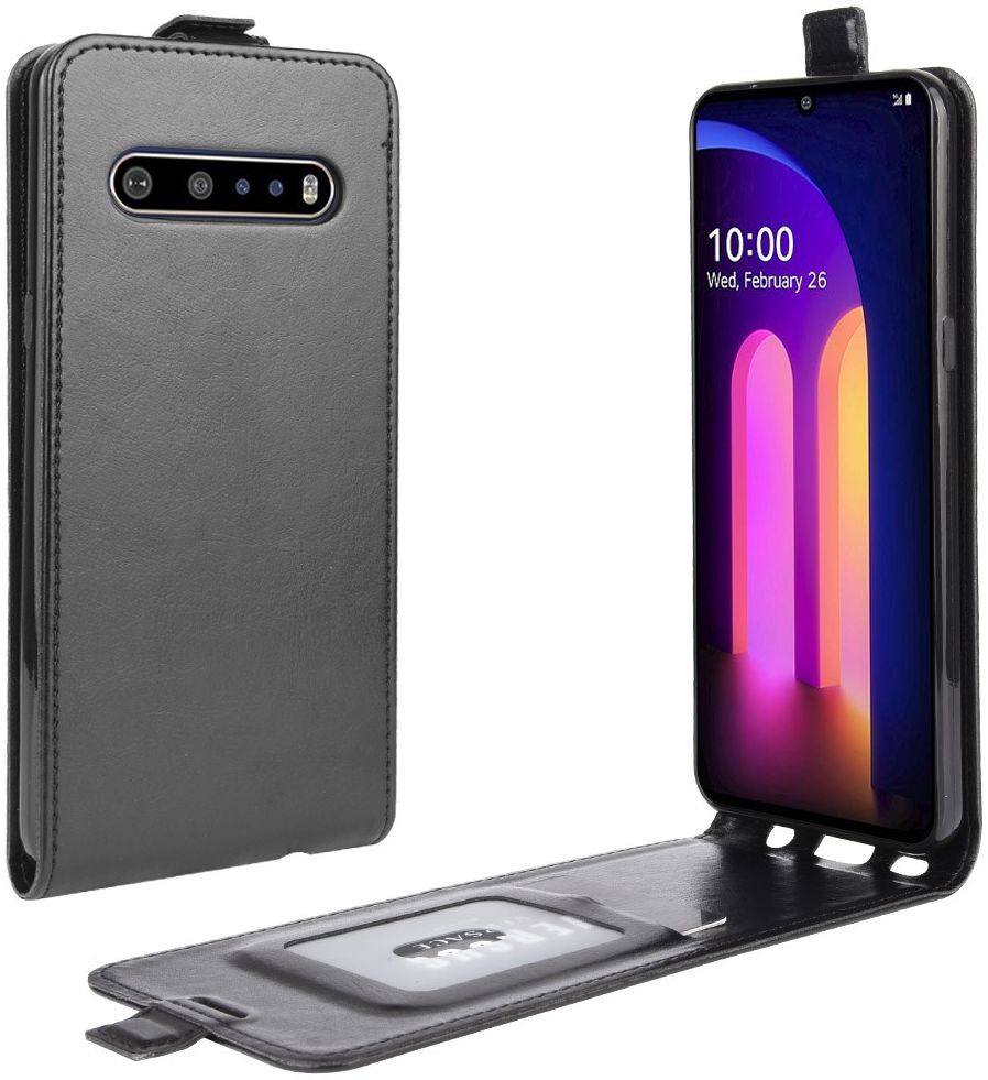 LG V60 ThinQ Verticale Flipcase Zwart afbeelding 1