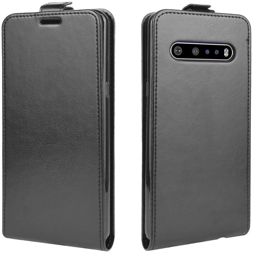 LG V60 ThinQ Verticale Flipcase Zwart afbeelding 2