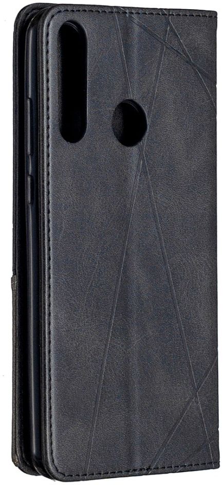 Huawei Y6p Geometrich Portemonnee Hoesje Zwart afbeelding 5