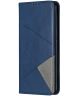 Huawei Y6p Geometrisch Portemonnee Hoesje Blauw
