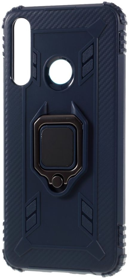 Huawei Y6p Kickstand Back Cover Blauw afbeelding 2